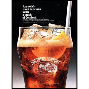 1987 Southern Comfort Coca Cola Coke Glass Vintage Print Ad Wall Art Photo